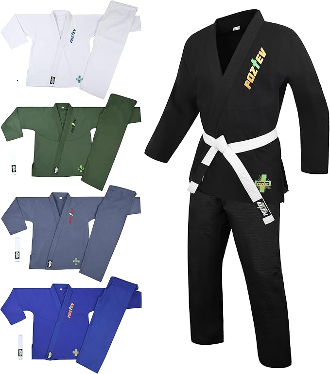 Brazilian Jiu Jitsu Gi for Men & Women BJJ Gi Grappling Kimonos Preshrunk Lightweight Fabric Martial Arts Uniform